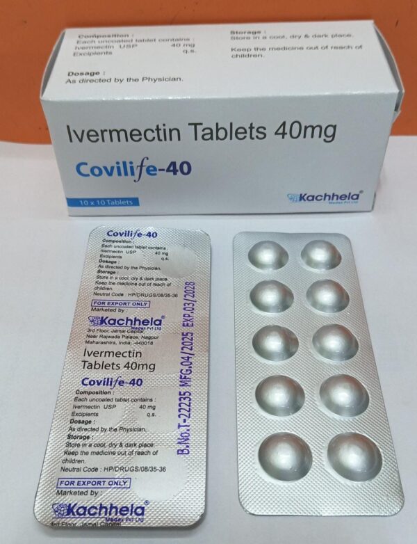 Ivermectin 40mg (Covilife 40mg) Tablets